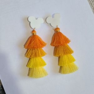 Mickey Halloween Candy Corn Statement Earrings